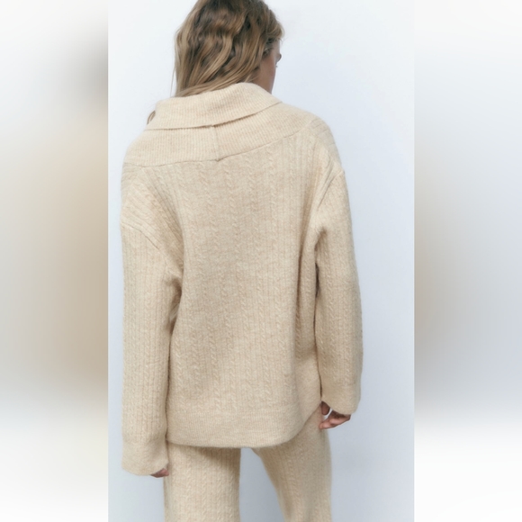 Zara Rib Cable Knit Sweater - Picture 2 of 8